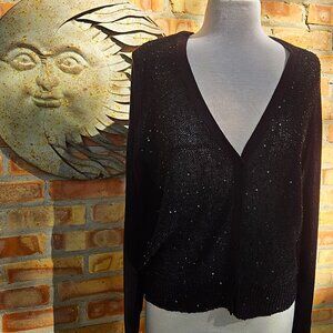 New Apt 9 Black Sequin Cardigan Sweater